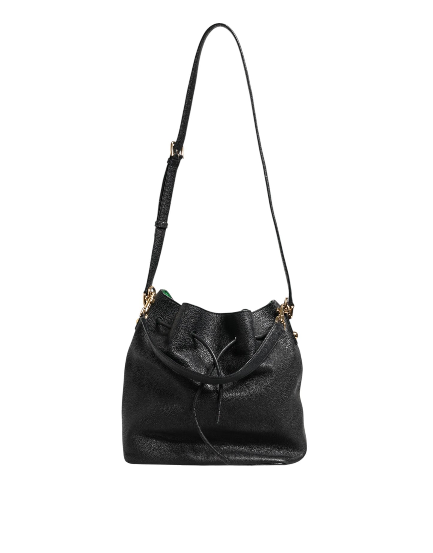 Black Leather Shoulder Crossbody Bucket Women Borse Bag