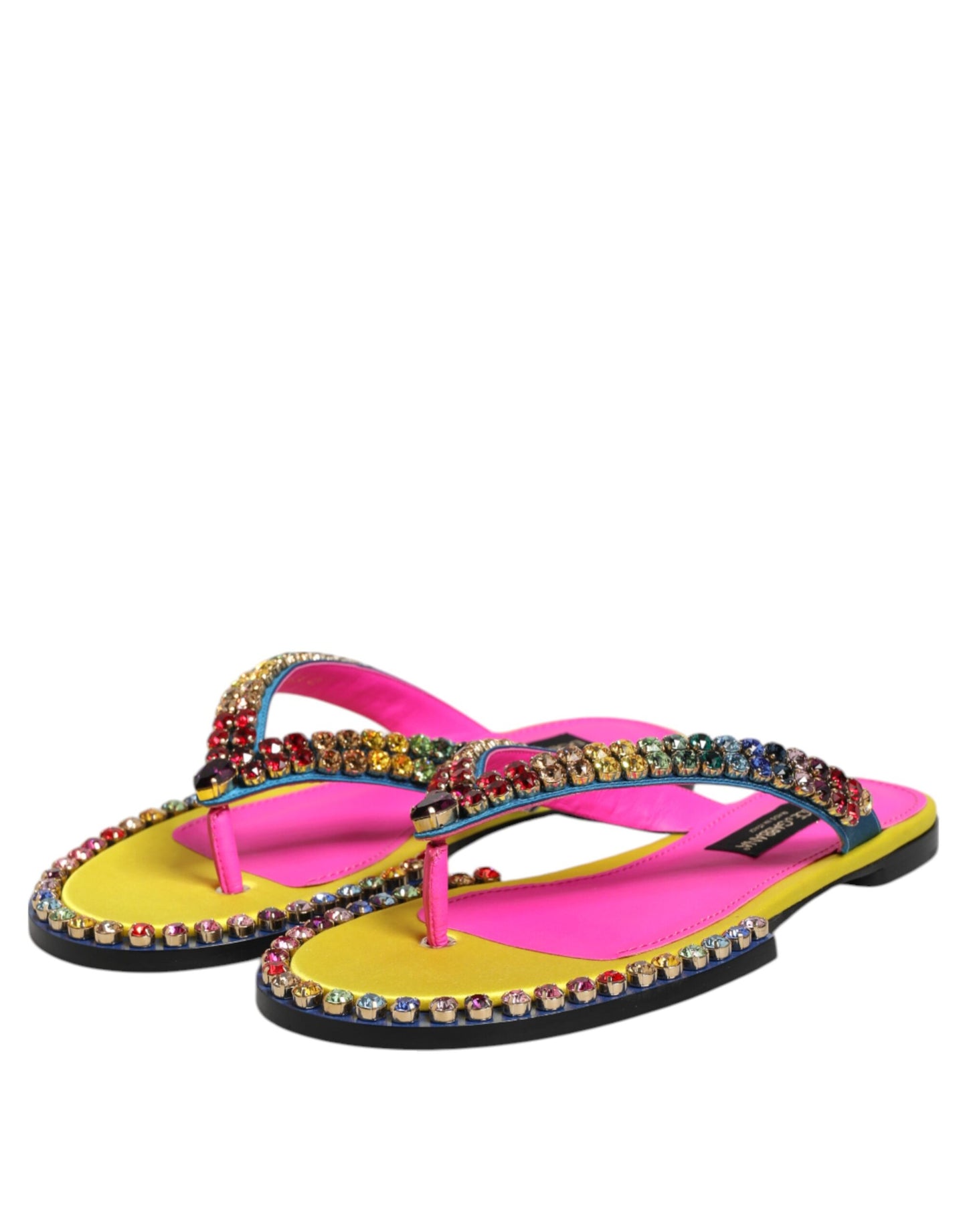 Multicolor Rhinestone Flip Flop Flat Sandals Shoes