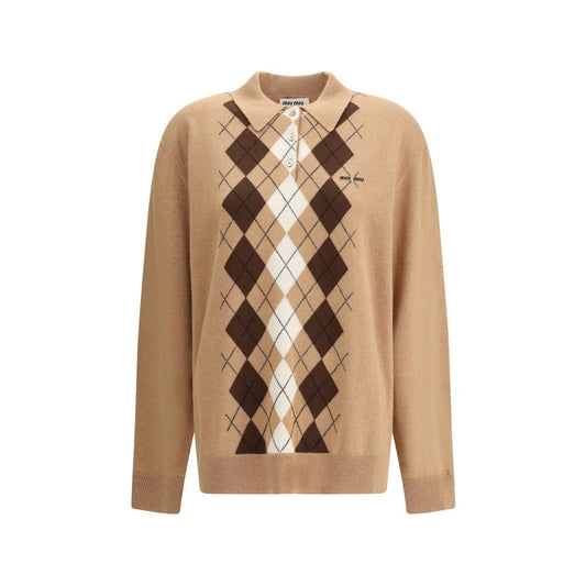 Diamond pattern polo Sweater