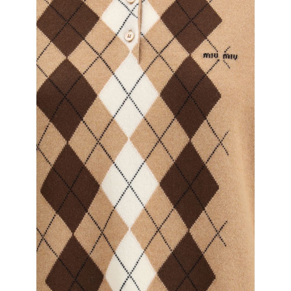 Diamond pattern polo Sweater