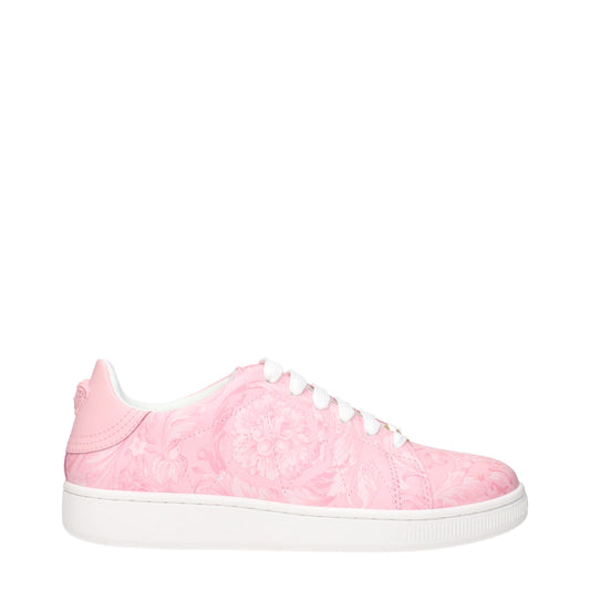 Pink Leather Sneakers