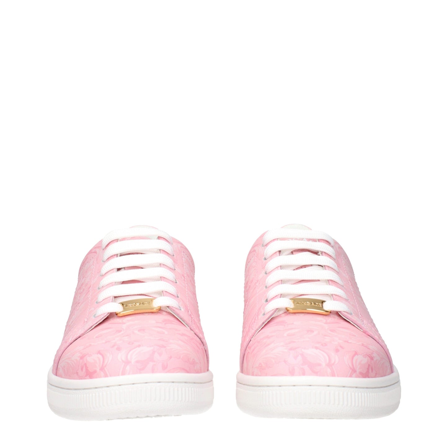 Pink Leather Sneakers