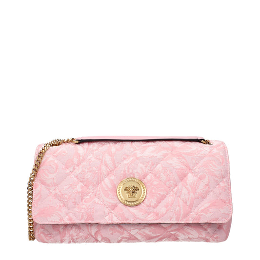 Pink Fabric Shoulder Bags