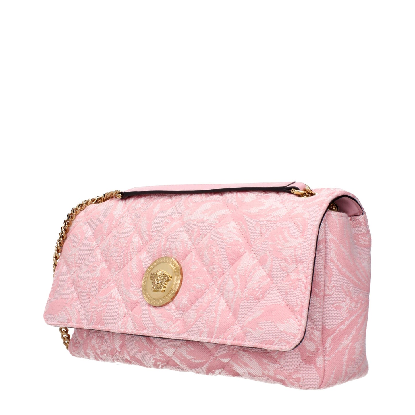 Pink Fabric Shoulder Bags