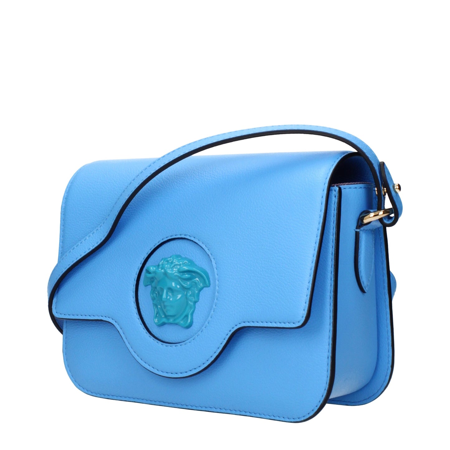 Light Blue Leather Crossbody Bags