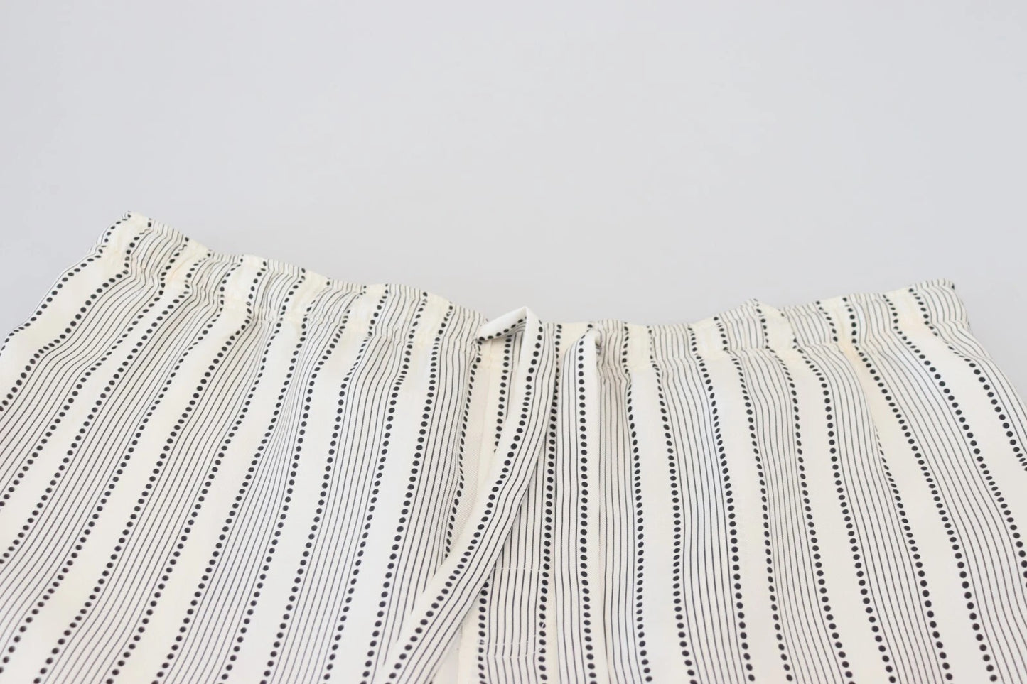 White Stripes Silk Lounge Trouser Pants
