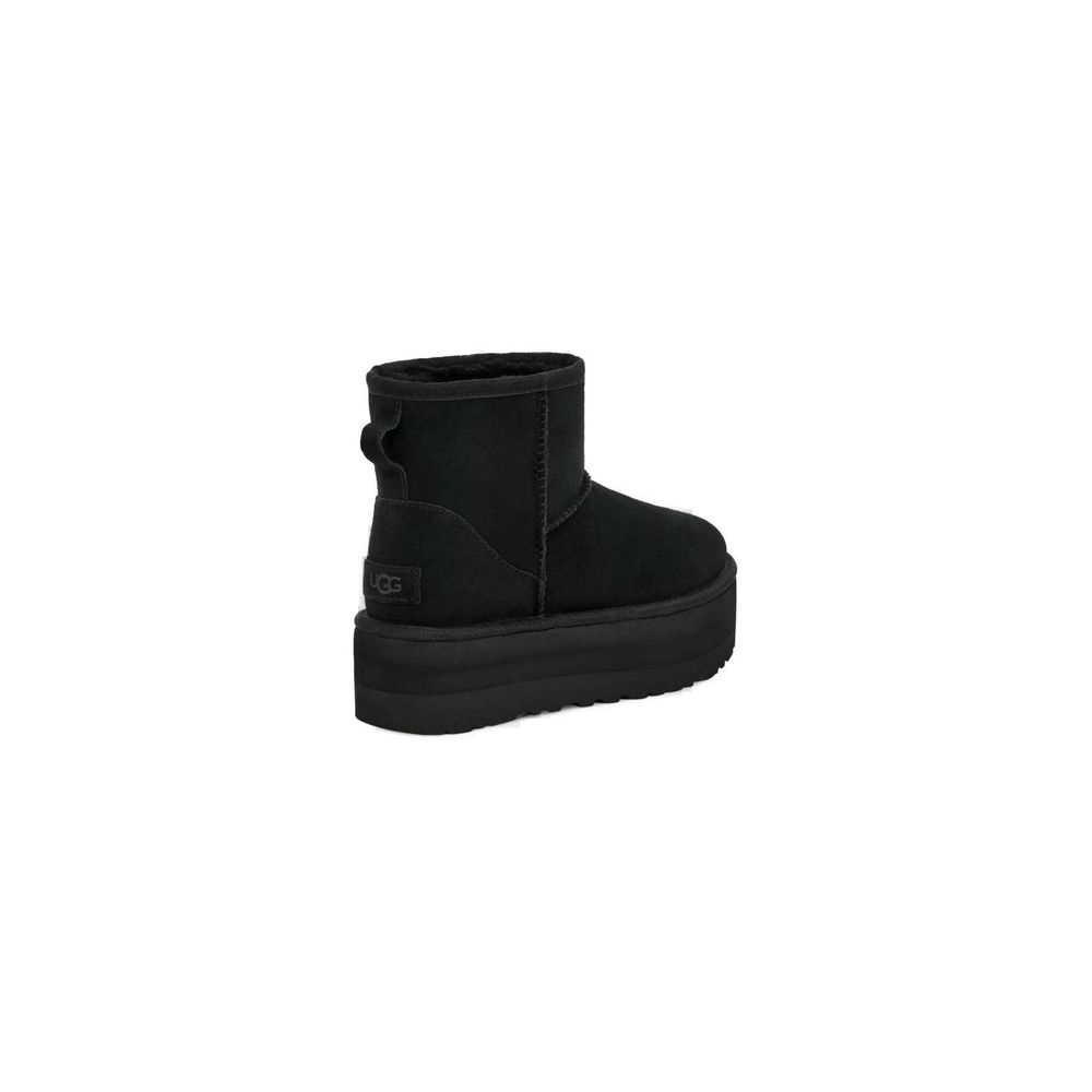 Black Suede Leather Ankle