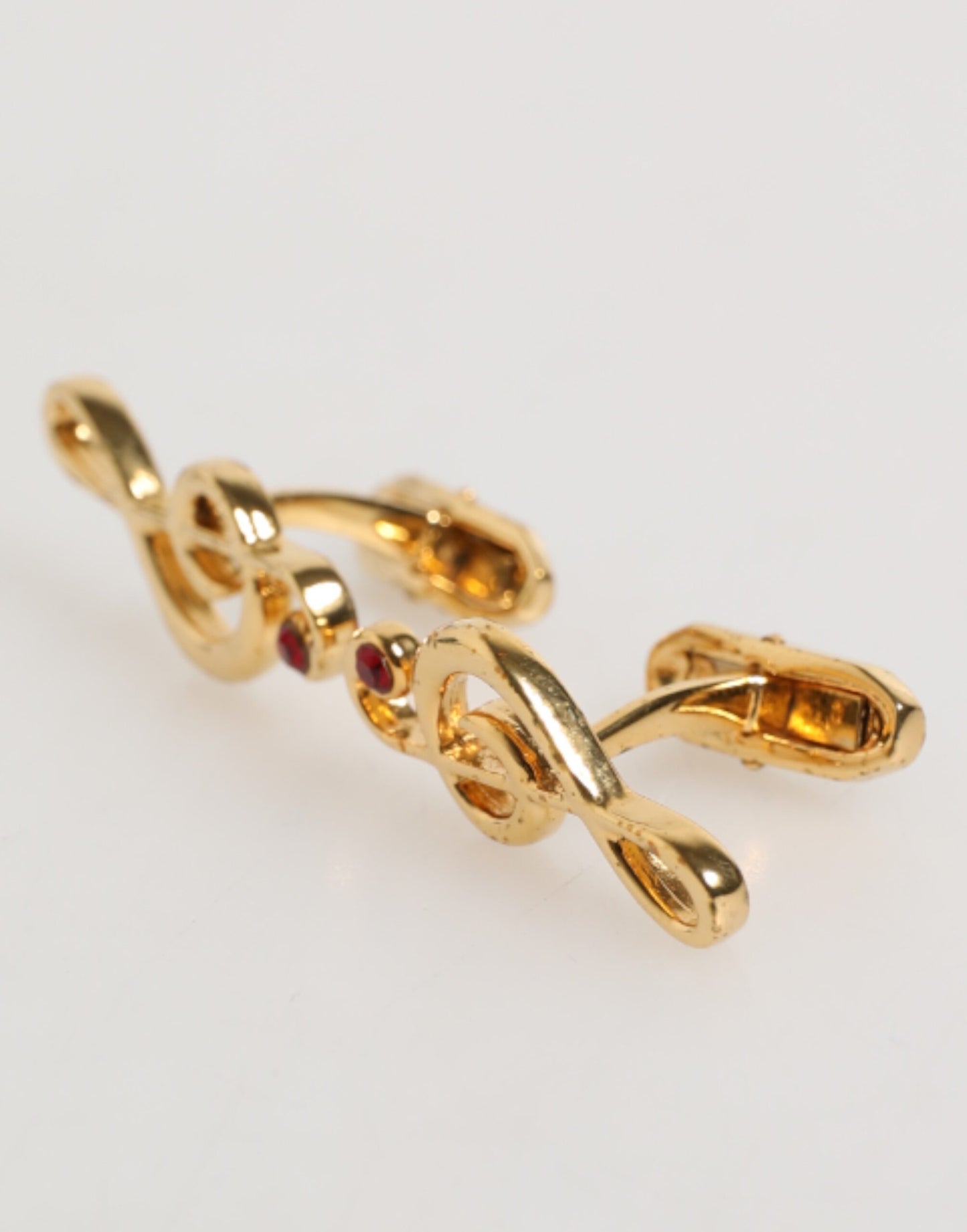 Gold Musical Note Metal Brass Pin Men Accessory Cufflinks