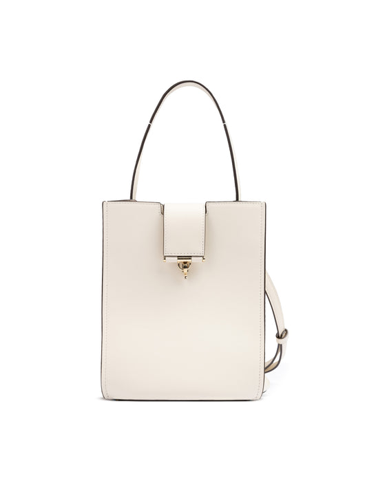 Giada White Leather Shoulder Bag