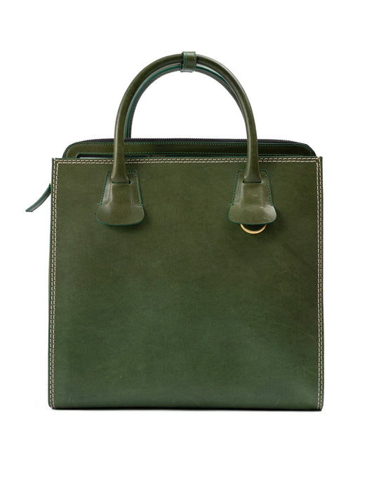 Dsquared² Green Leather Tote Bag