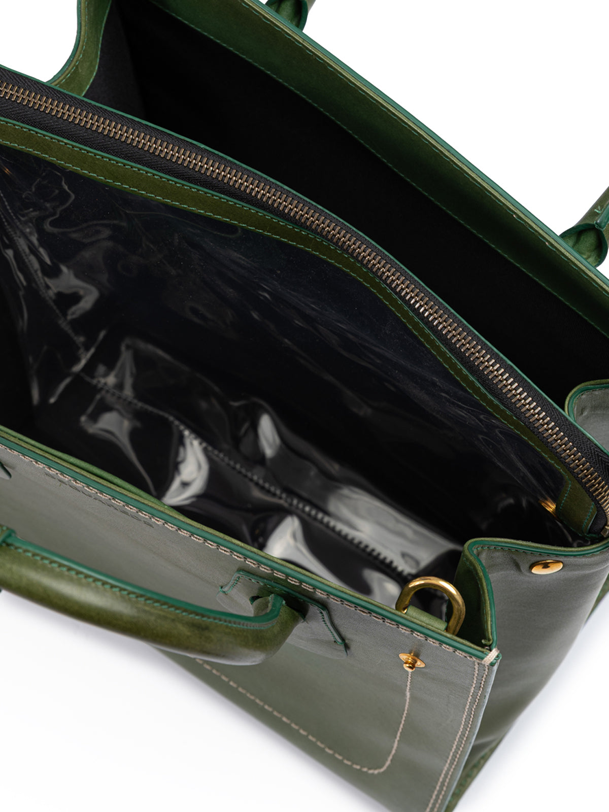 Dsquared² Green Leather Tote Bag