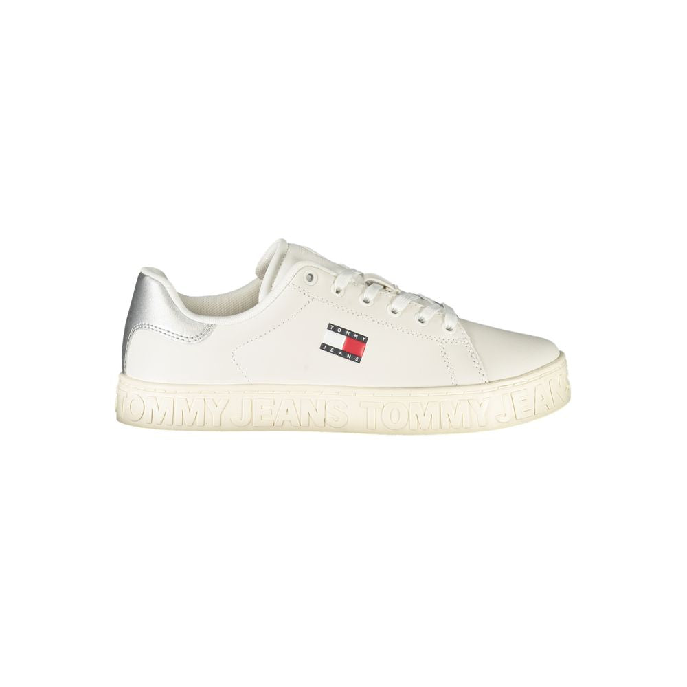 Tommy Hilfiger White Polyester Athletic Sneakers