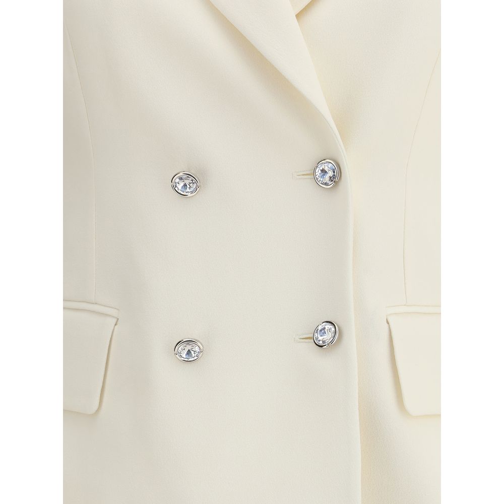 Alessandra Rich Beige Fleece Wool Blazer