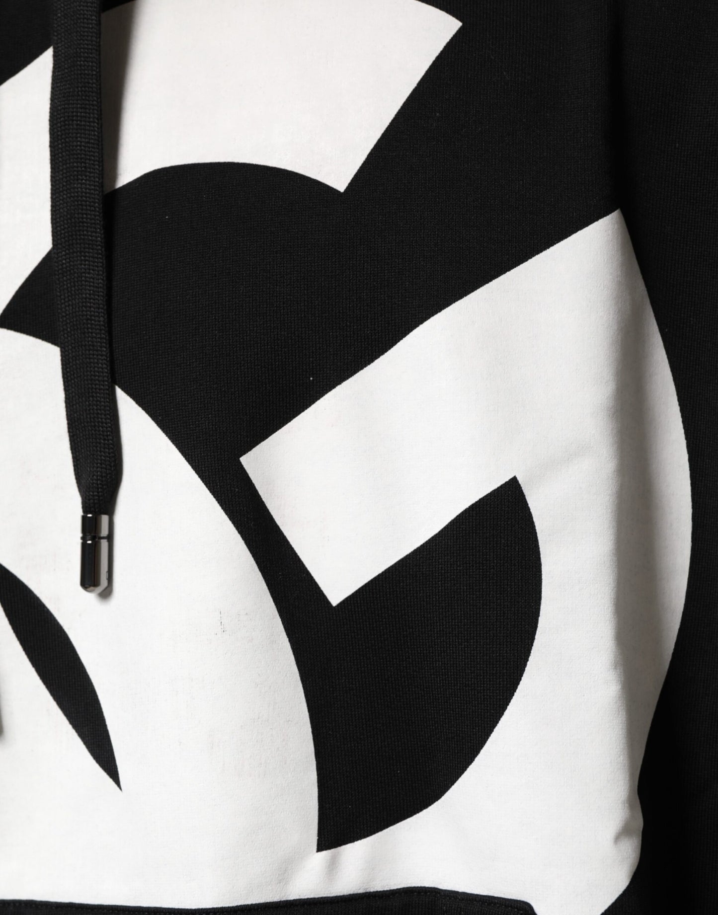 Black Cotton DG Logo Pullover Hoodie Sweater