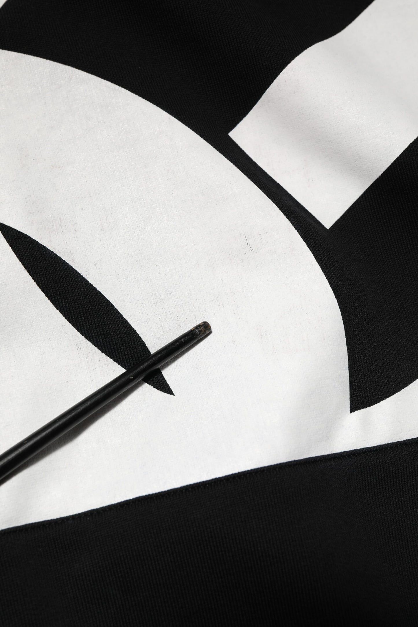 Black Cotton DG Logo Pullover Hoodie Sweater