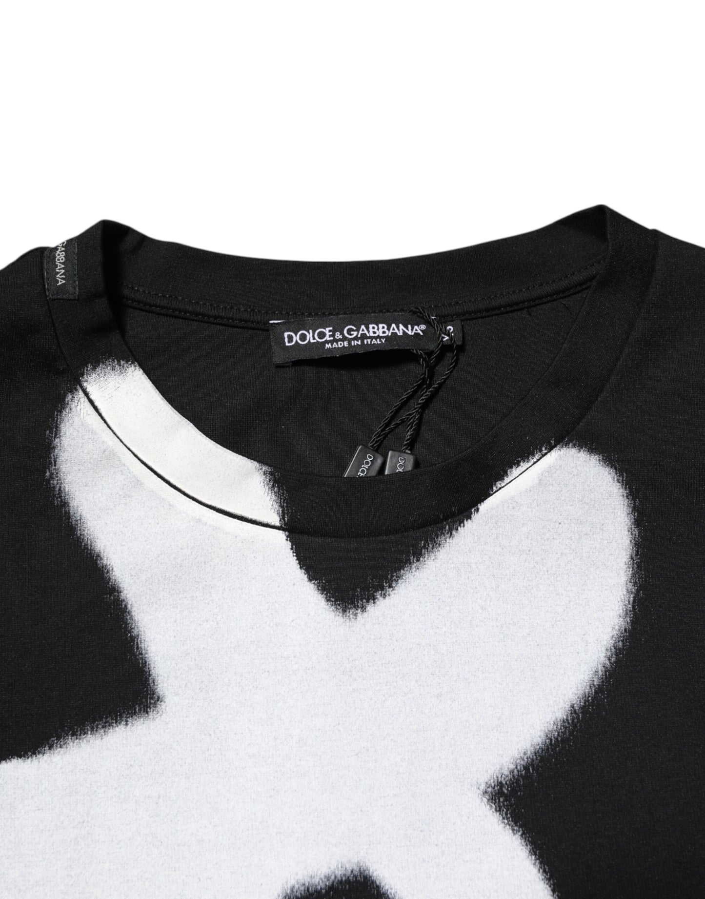 Black Cotton DG Logo Graffiti Short Sleeve T-shirt