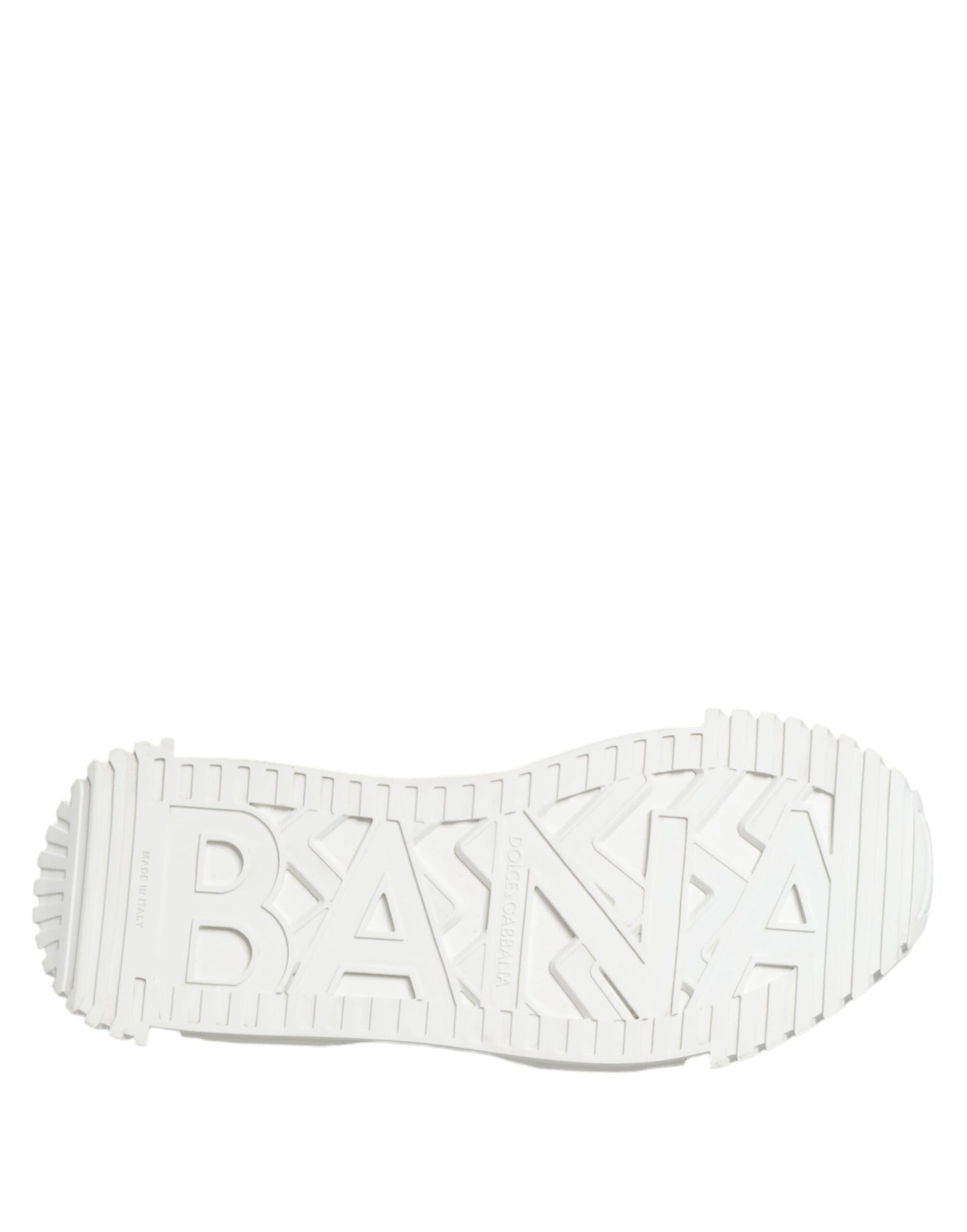 Dolce & Gabbana White NS1 Canvas Leather Embellished Sneakers Shoes