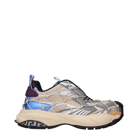 Beige Fabric Sneakers