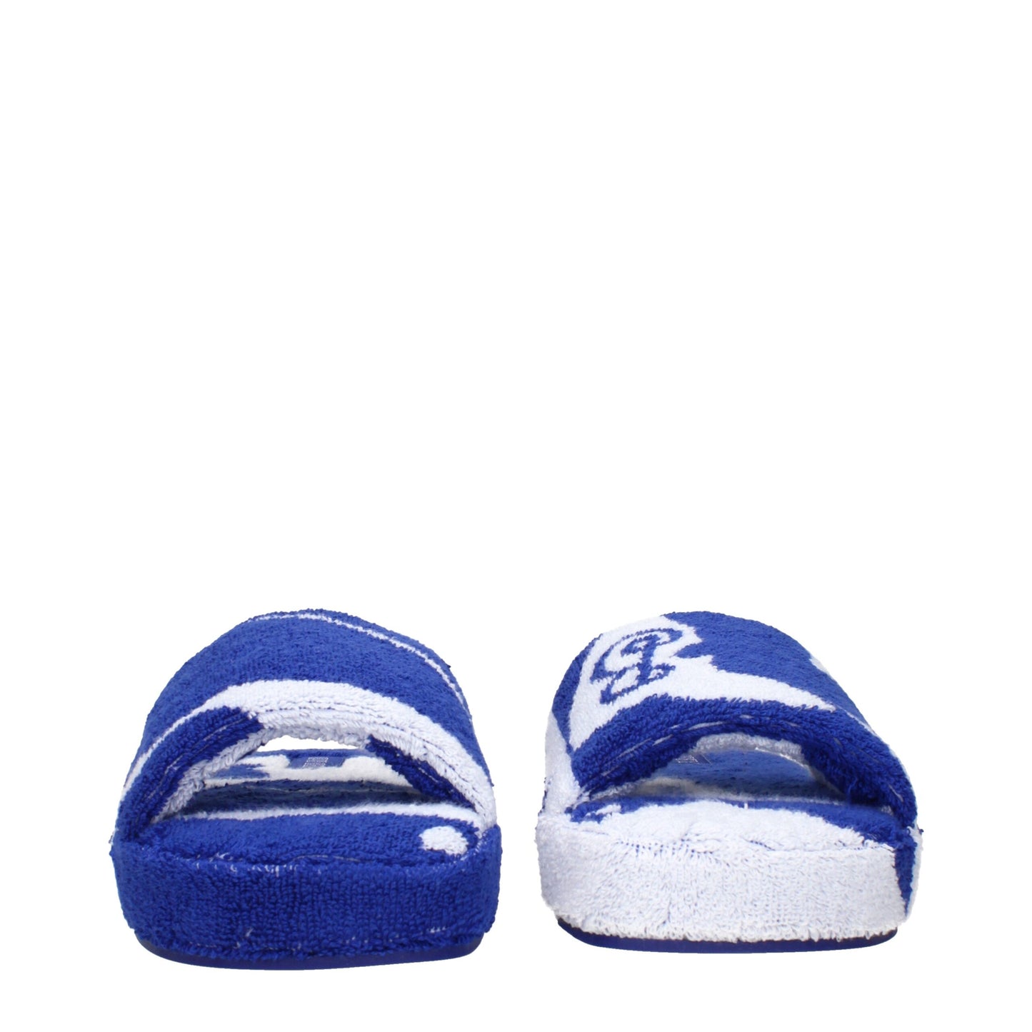 Blue Fabric Slippers Sandals