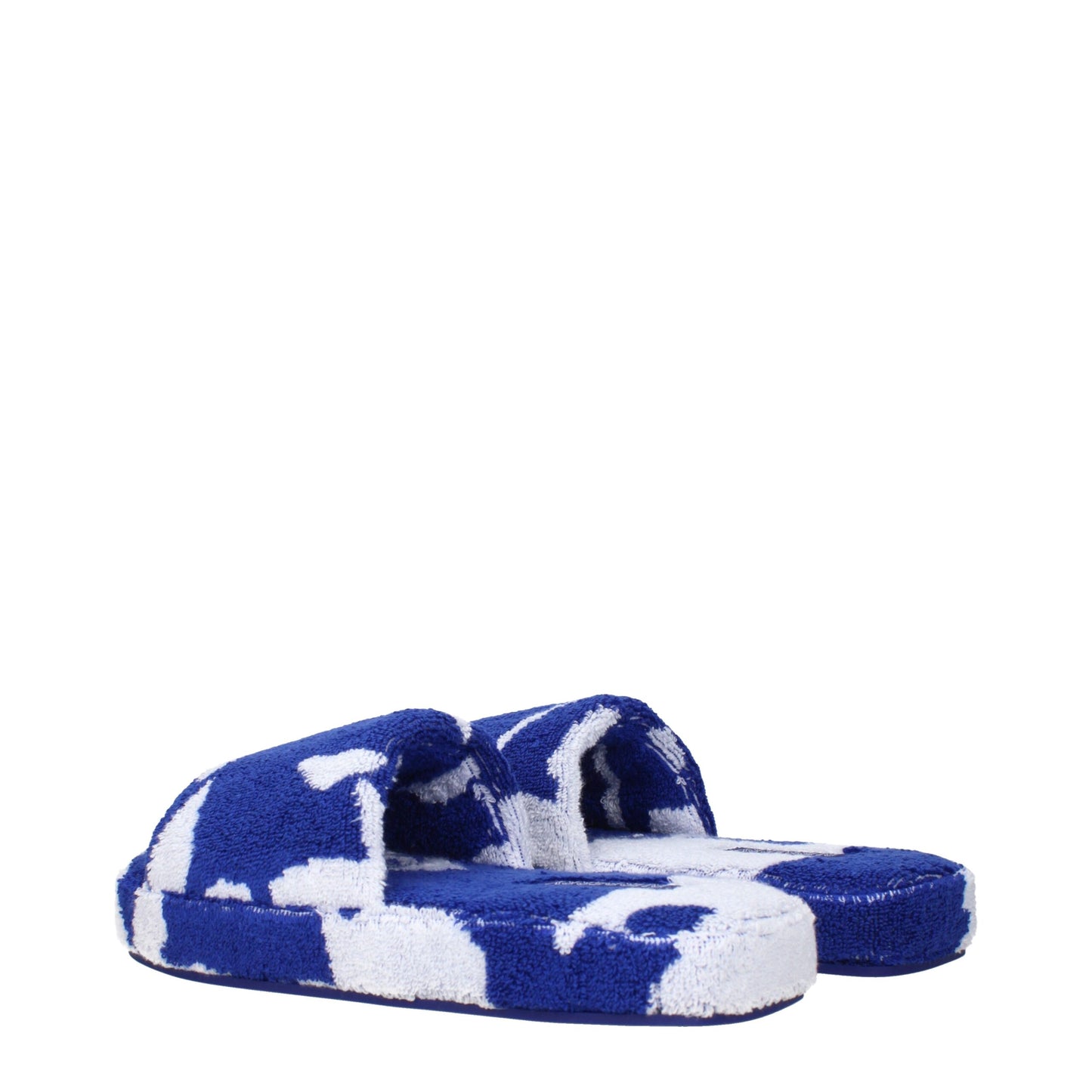 Blue Fabric Slippers Sandals