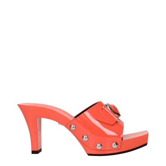 Orange Leather Platforms