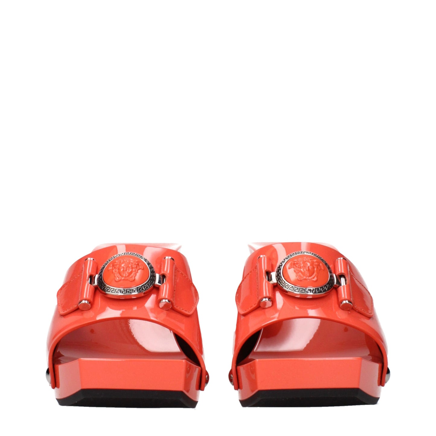 Orange Leather Platforms