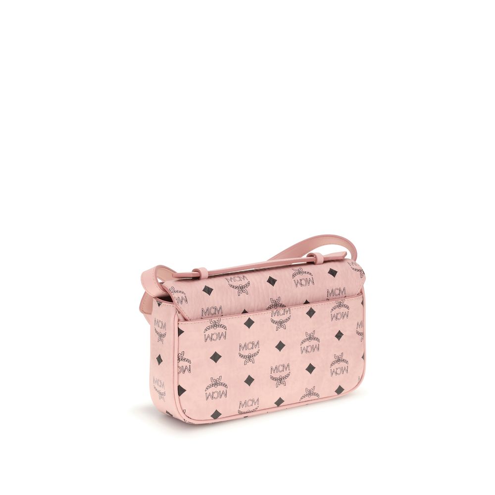 Handbag in printed faux leather