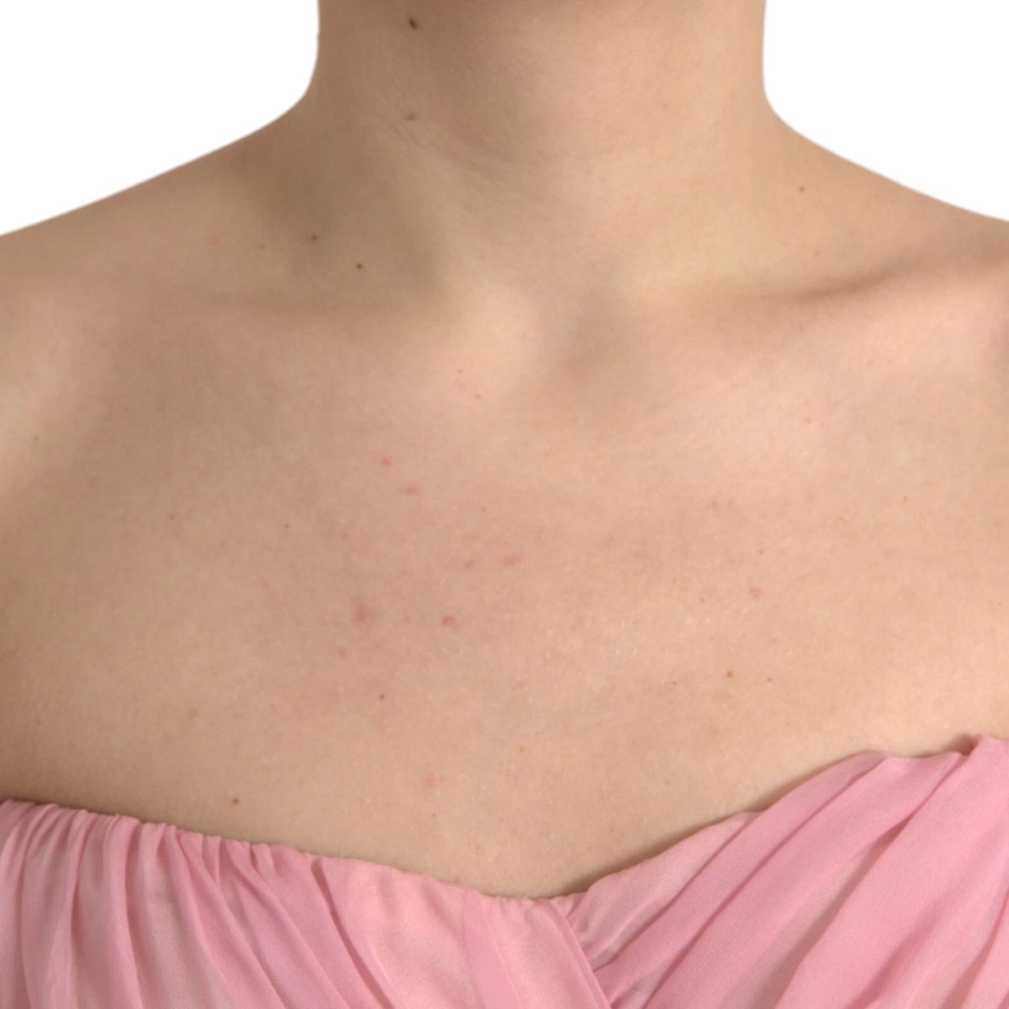 Pink Silk Strapless Maxi A-line Gown Dress