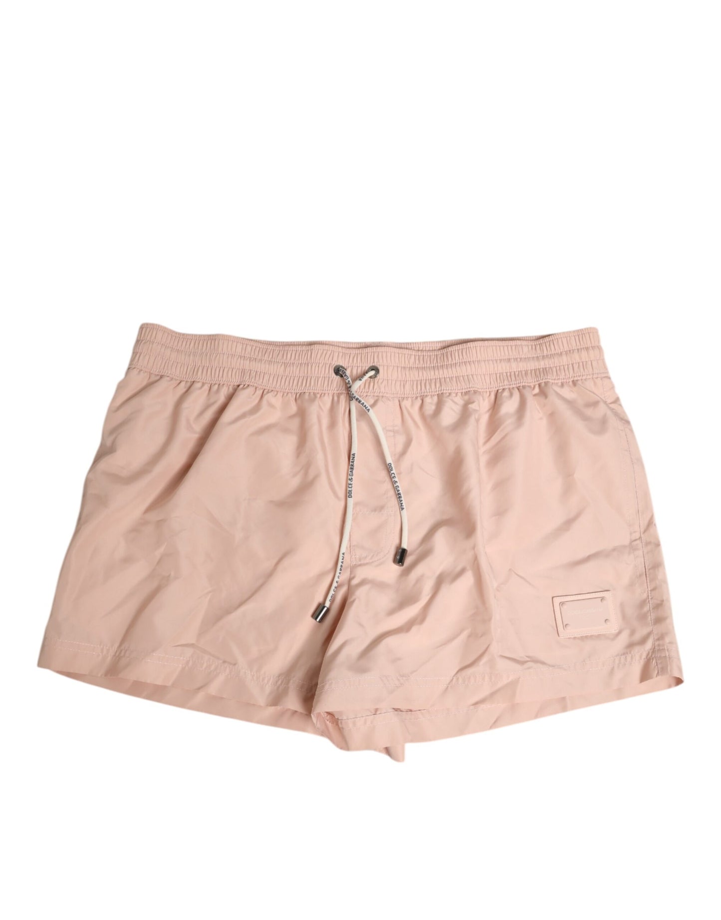 Pink Drawstring Beachwear Men Shorts Swimwear