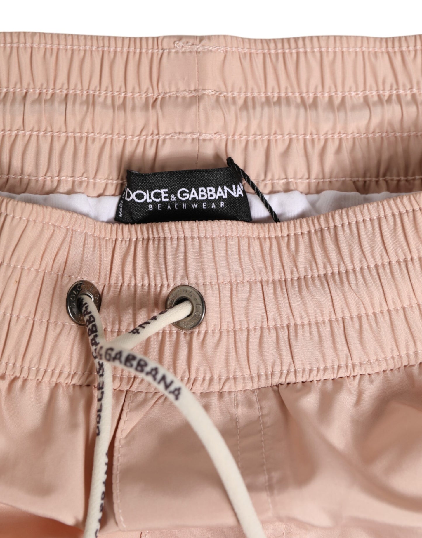 Pink Drawstring Beachwear Men Shorts Swimwear