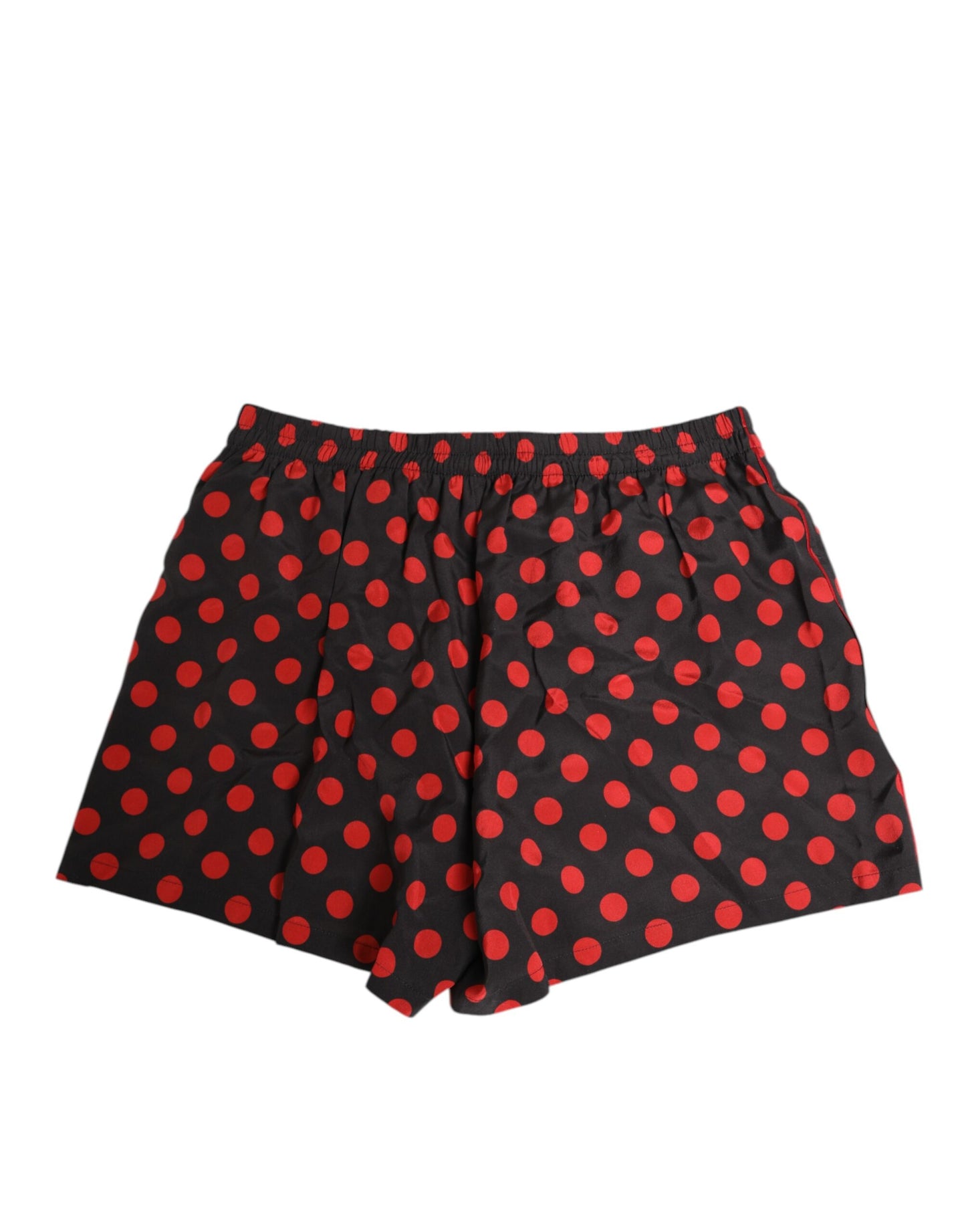 Black Silk Polka Dot Boxer Shorts Men Underwear