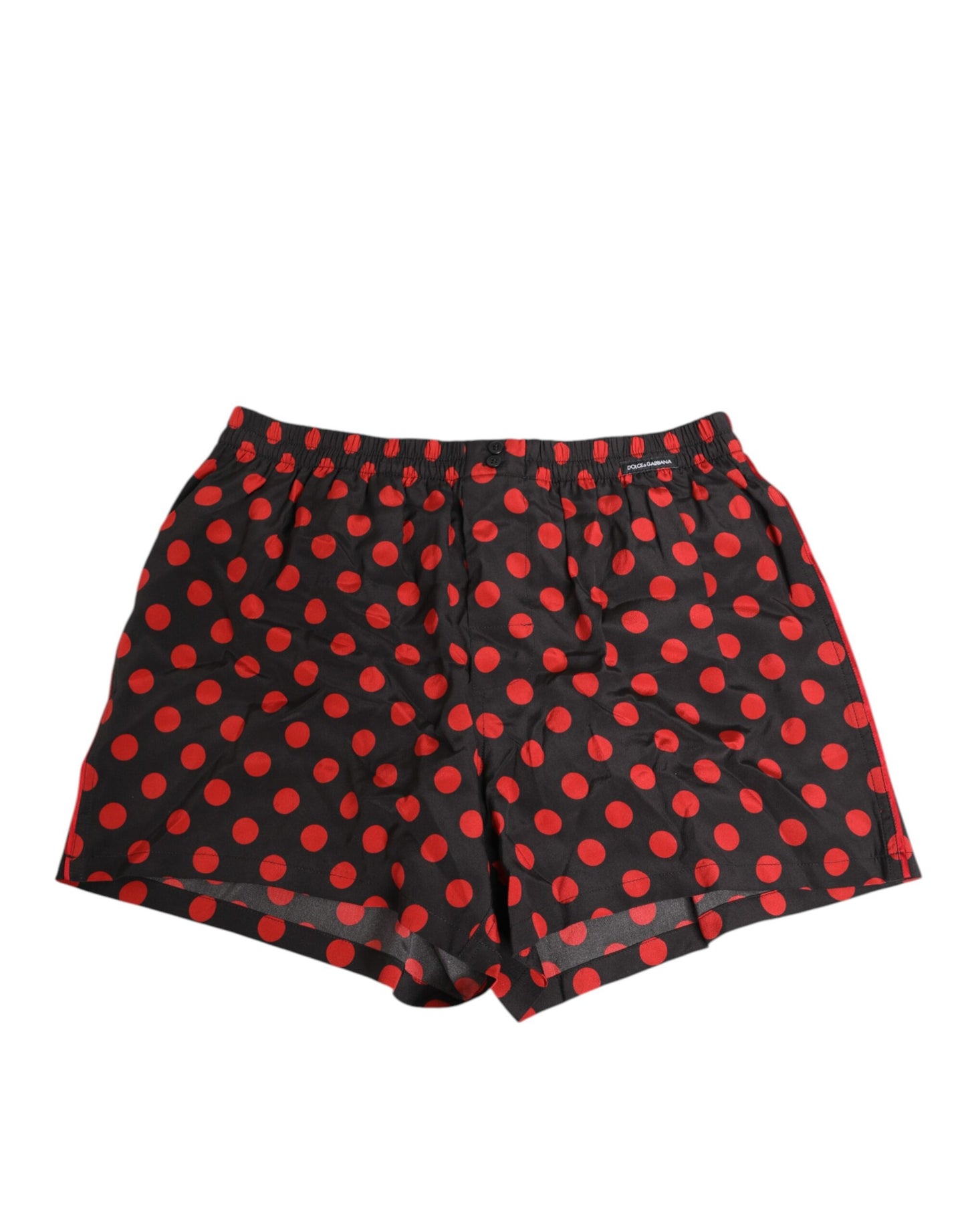 Black Silk Polka Dot Boxer Shorts Men Underwear