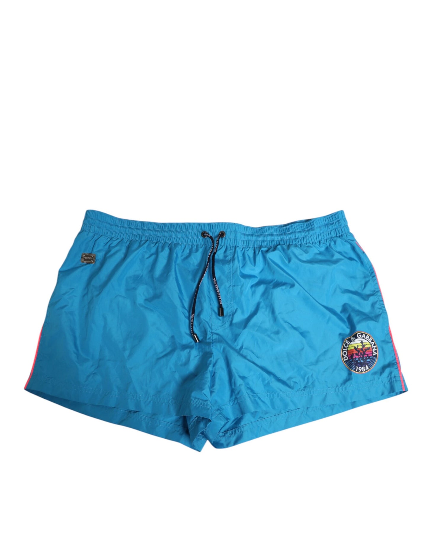 Blue Polyester Beachwear Men Shorts Swimwear