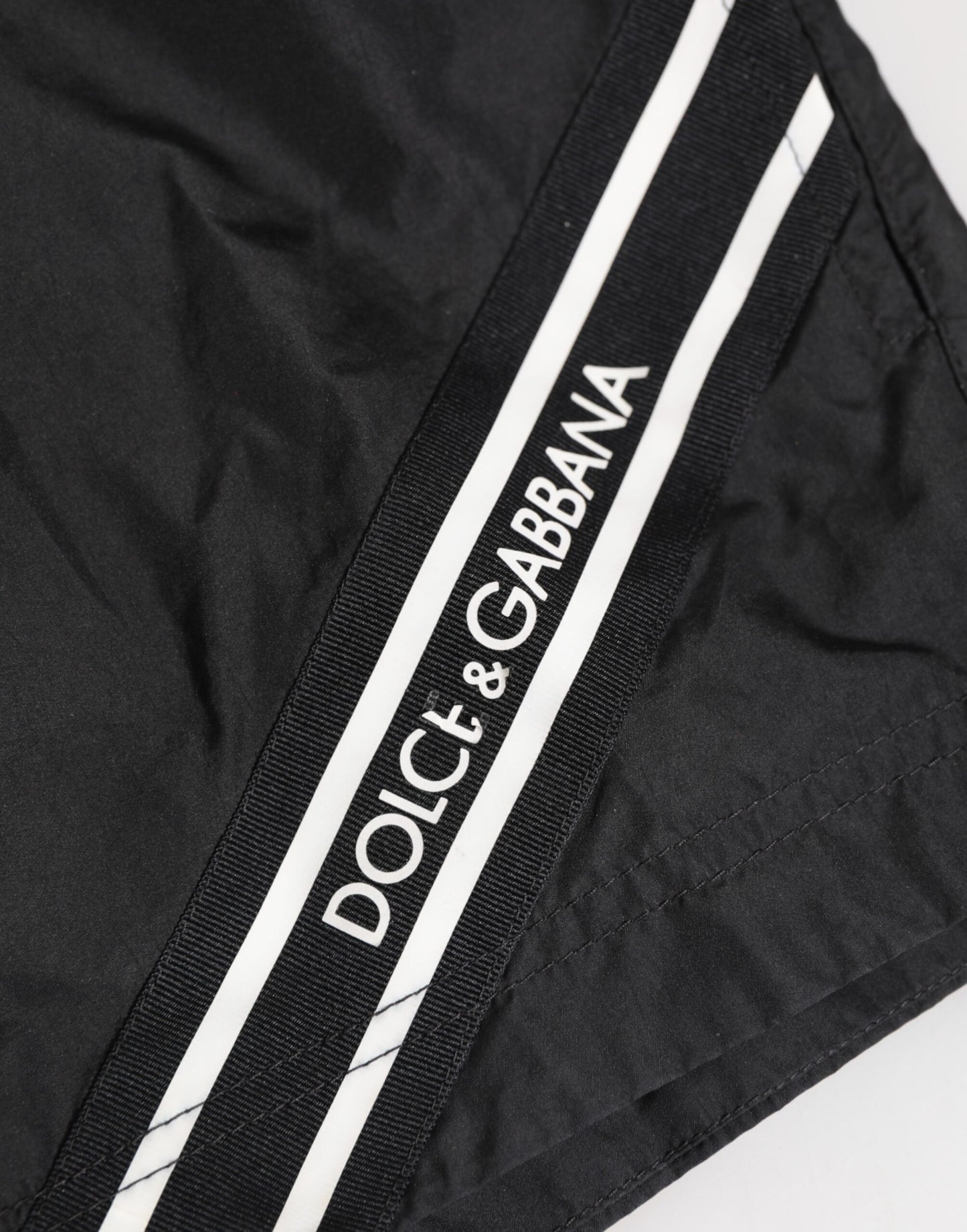 Black Drawstring Beachwear Men Shorts Swimwear