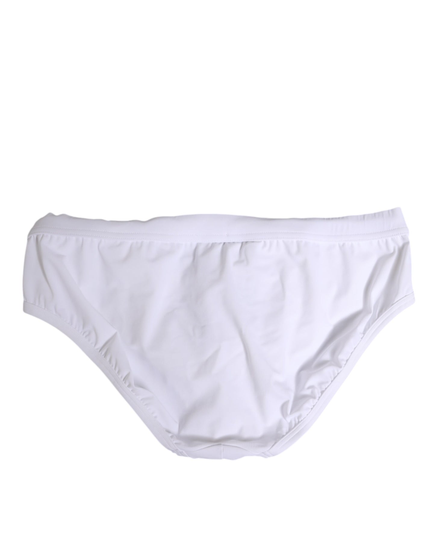 White Drawstring Men Beachwear Brief Swimwear