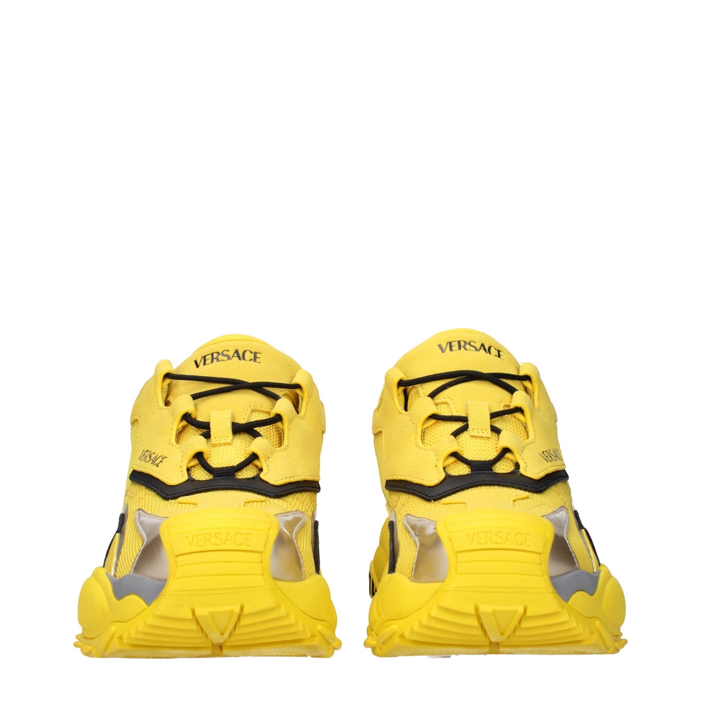 Yellow Fabric Athletic Sneakers