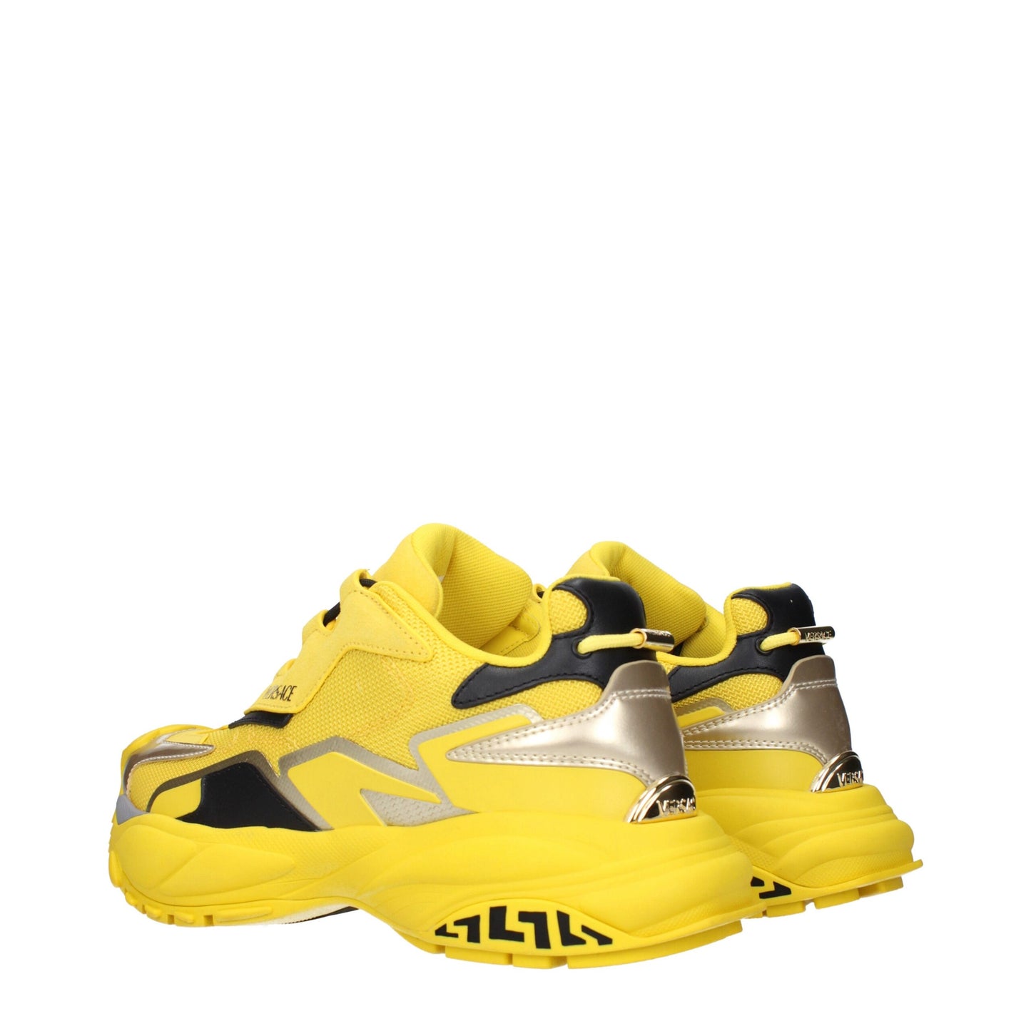 Yellow Fabric Athletic Sneakers