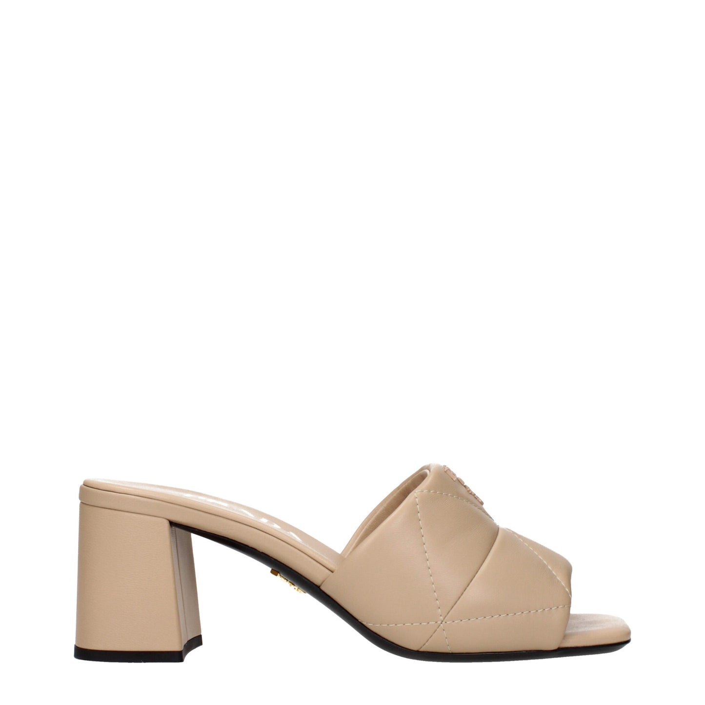 Beige Leather Slippers Sandals