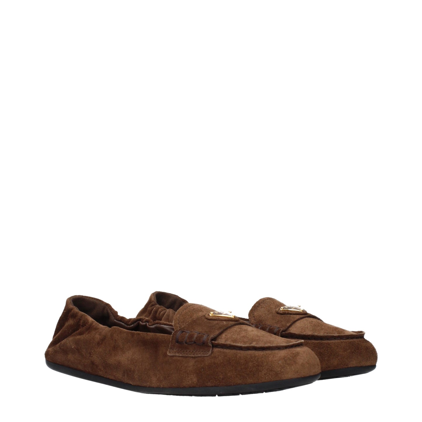 Brown Leather Slip-On Loafers