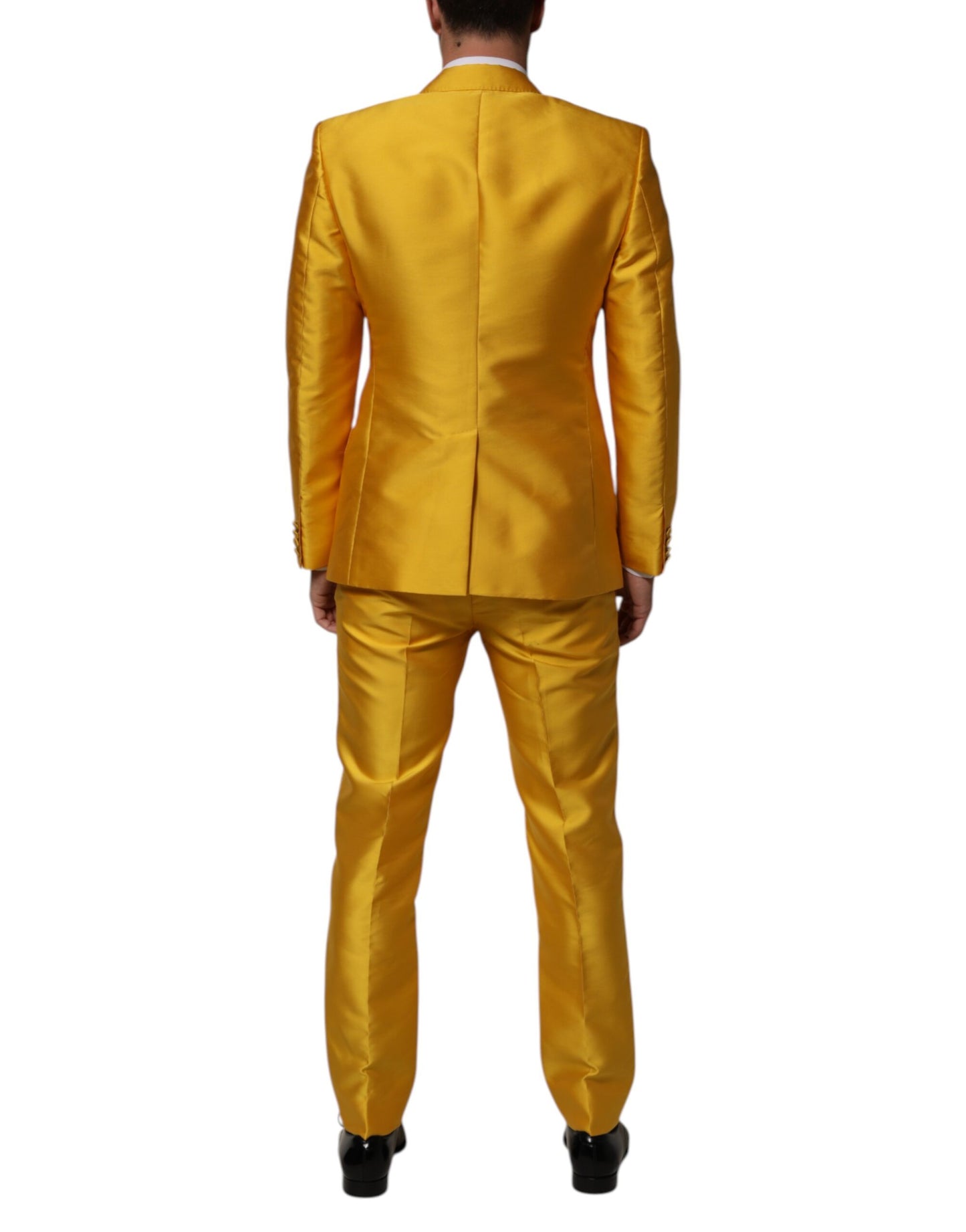 Yellow 2 Piece Silk Blend Men Suit SICILIA