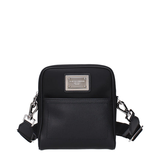 Black Fabric Crossbody Bags