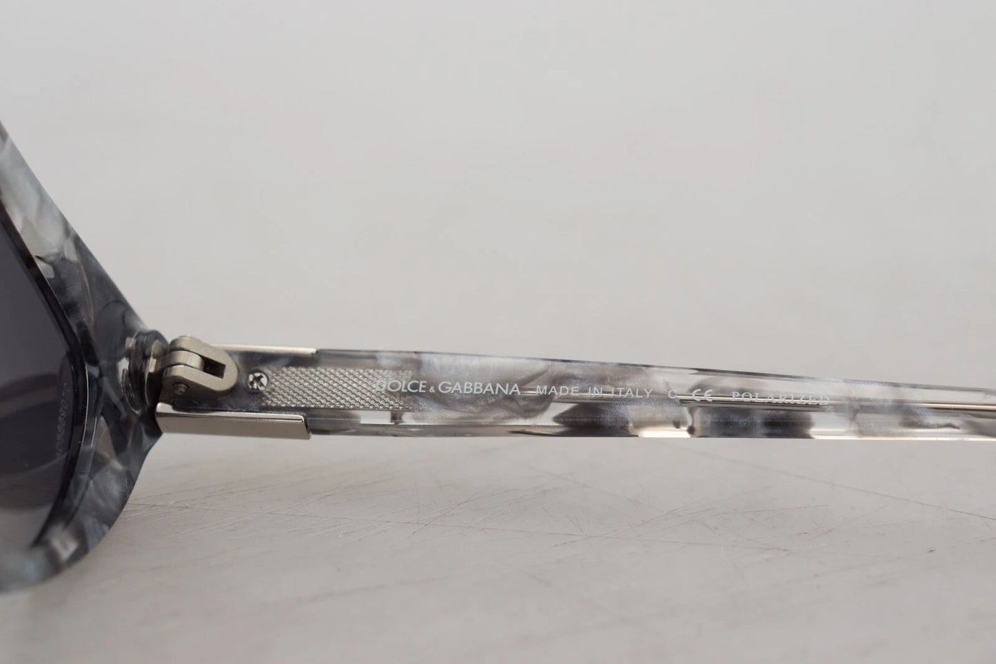 DG4194 Gray Acetate Logo Plaque Cat Eye Lens Sunglasses