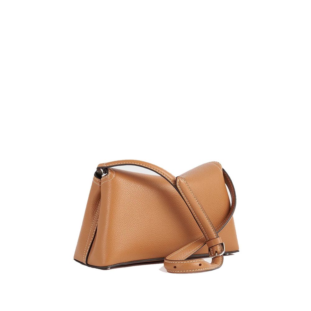 T-Lock grained-leather clutch Bag