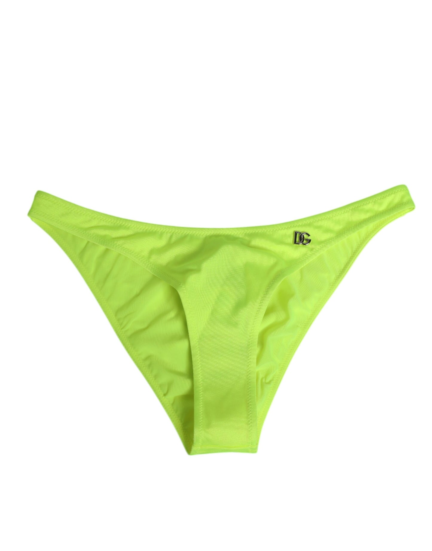 Dolce & Gabbana Neon Green DG Logo Swim Briefs Women Underwear