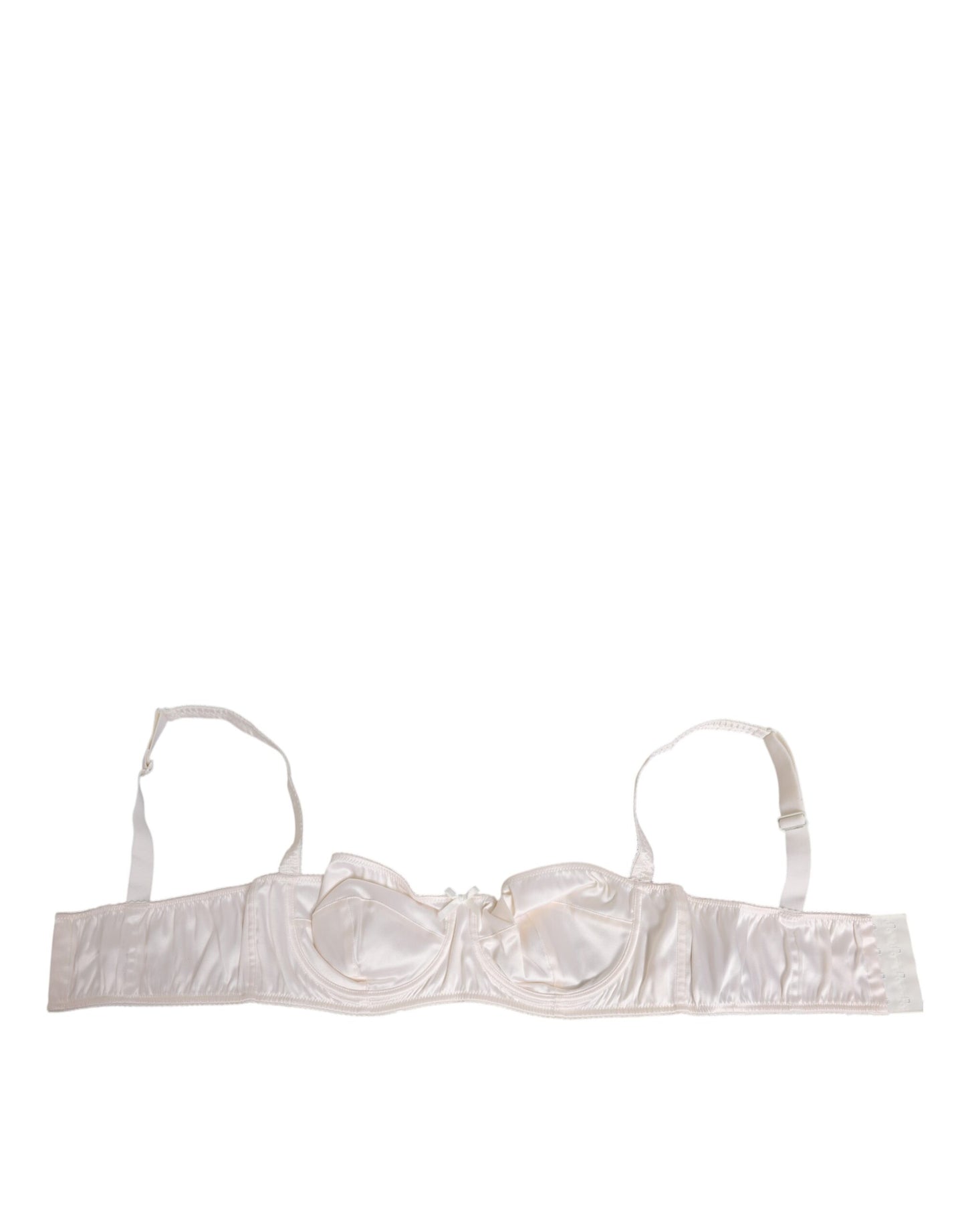 White Silk Satin Balconnet Lingerie Bra Underwear