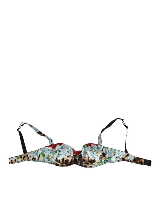 Multicolor Floral Semi Padded Balconette Underwear