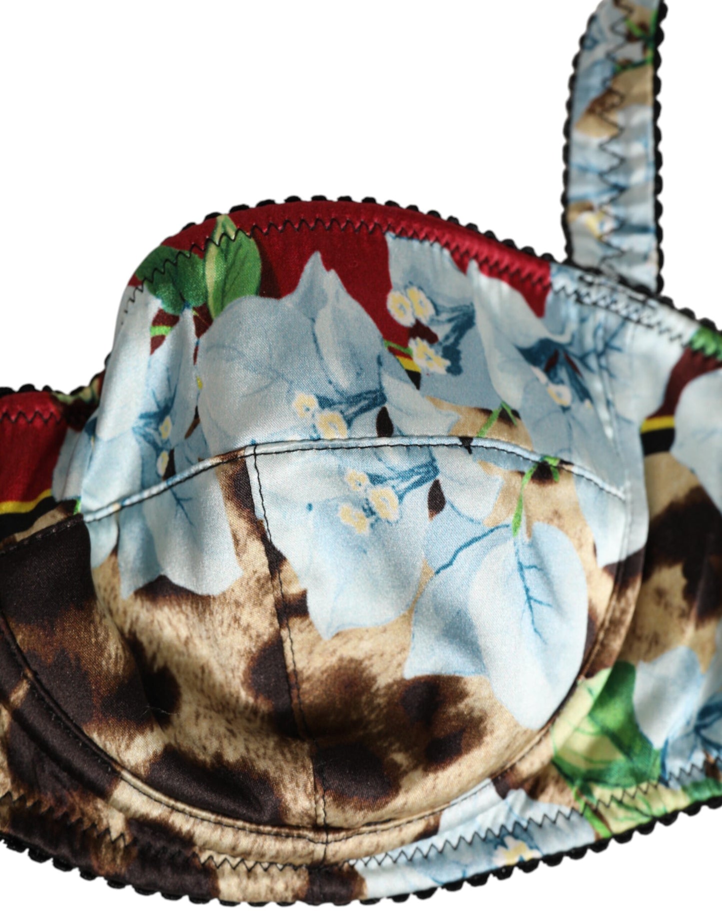 Multicolor Floral Semi Padded Balconette Underwear