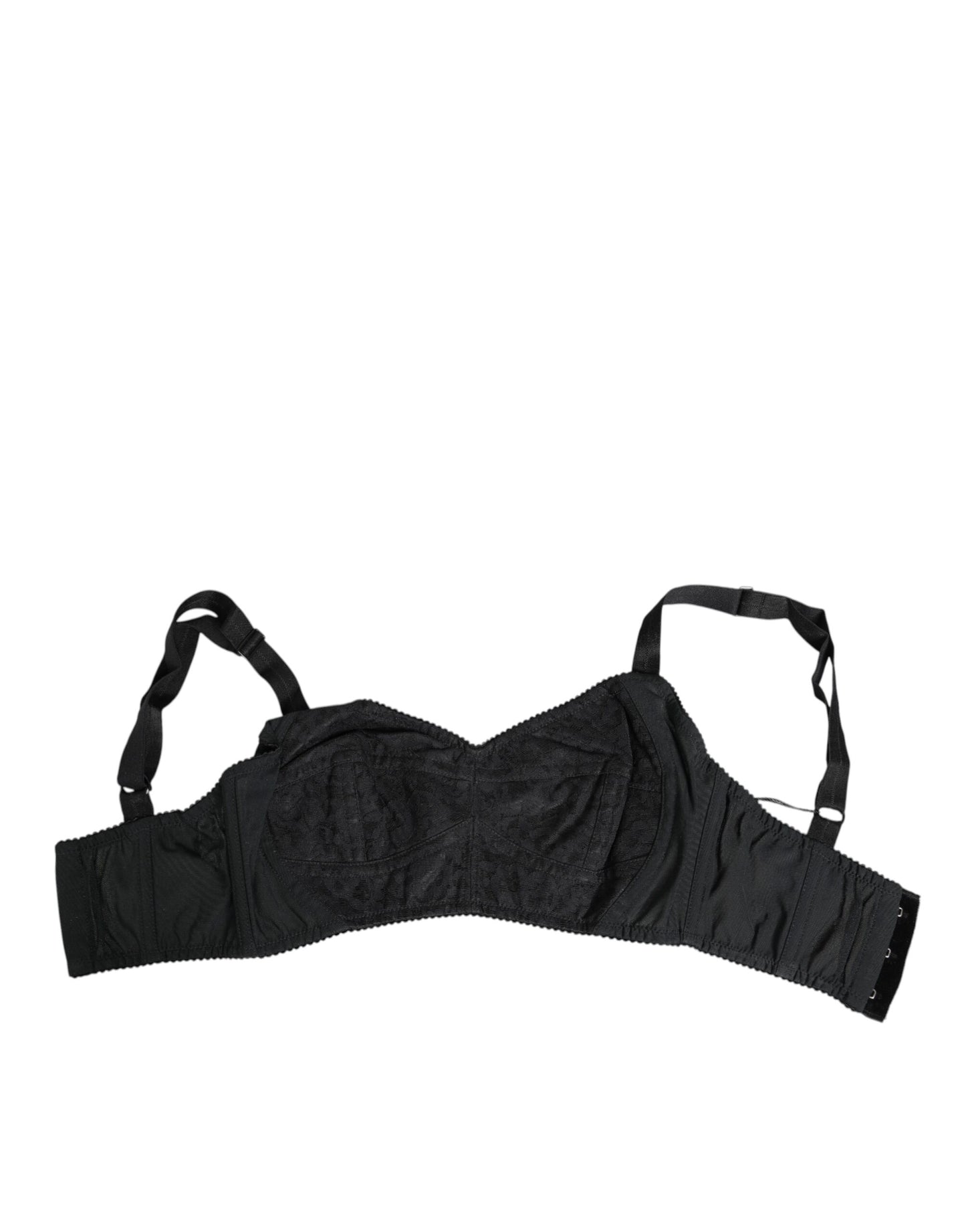 Black Stretch Nylon Bustier Bra Underwear