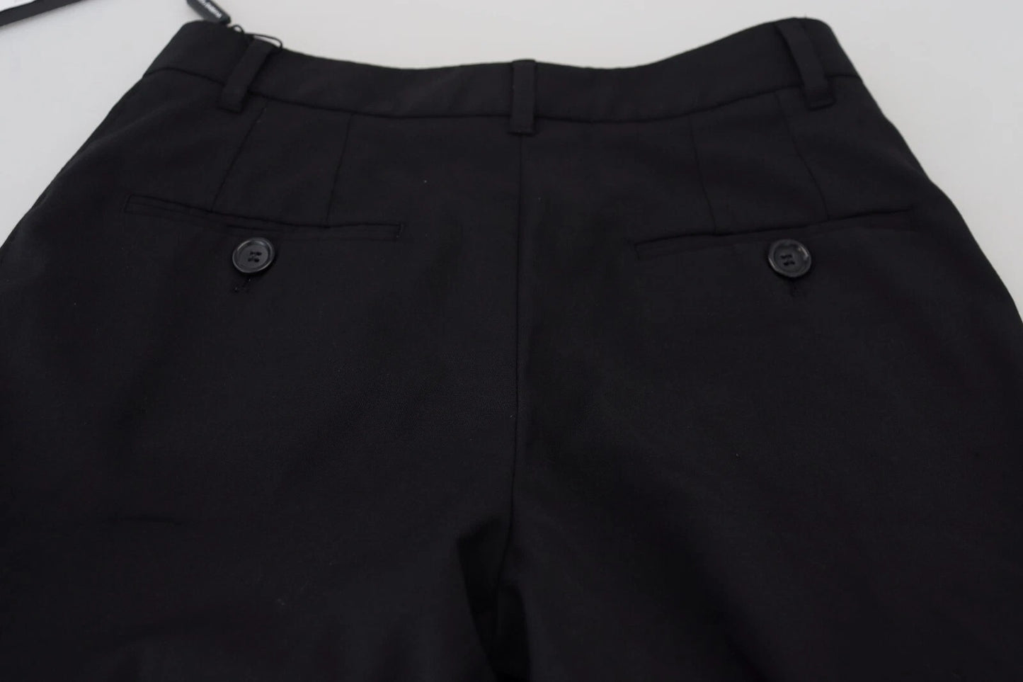 Dolce & Gabbana Black High Waist Skinny Trouser STAFF Pants