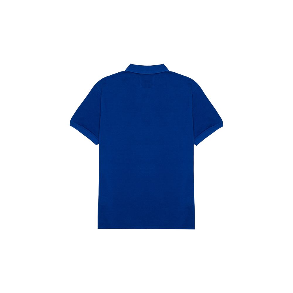 Blue Cotton Polo Shirt